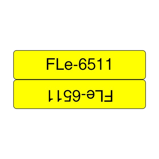 FLE-6511 cinta para impresora de etiquetas Negro sobre amarillo