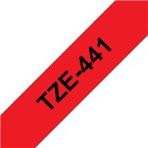 TZE-441 cinta para impresora de etiquetas Negro sobre rojo