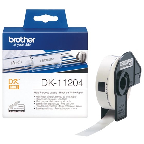 DK-11204 cinta para impresora de etiquetas Negro sobre blanco DK-11204 - Pack de 3 unidades
