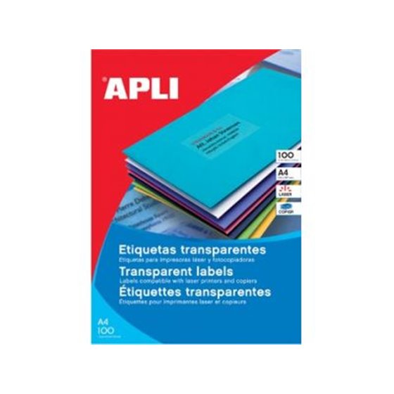 SP-581225 Transparente Etiqueta para impresora autoadhesiva