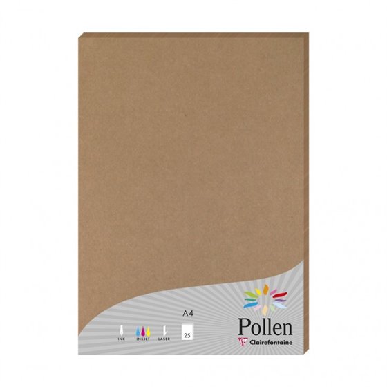 Pollen papel para impresora de inyección de tinta A4 (210x297 mm) 25 hojas Marrón
