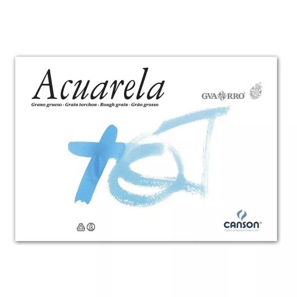 Papel Acuarela CANSON 50 x 70 cm. 240 g. Grano Grueso x1 Lámina