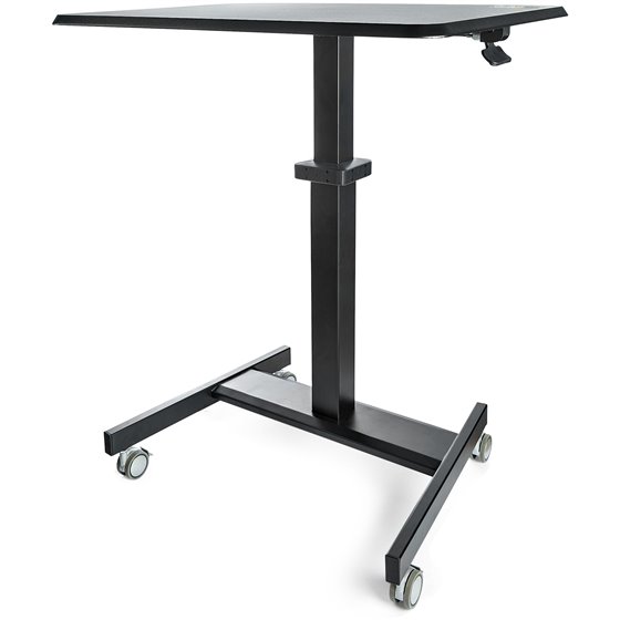 Escritorio Móvil de Pie - Carrito Mesa Portátil Ajustable de Pie Ergonómica con Ruedas - Estación de Trabajo Rodante para Ordena
