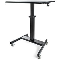 Escritorio Móvil de Pie - Carrito Mesa Portátil Ajustable de Pie Ergonómica con Ruedas - Estación de Trabajo Rodante para Ordena