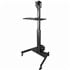Carrito Ergonómico con Ajuste de Altura para Estación de Trabajo Móvil - con Soporte VESA para Monitor - con Soporte para CPU - 