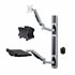 Estación de Trabajo Soporte de Pared para Monitor VESA de 27 Pulgadas (10kg) con Bracket para CPU / Ordenador y Bandeja para Tec