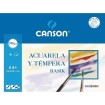 Papel Acuarela CANSON Basik A4 370 g. Pack x6 Hojas