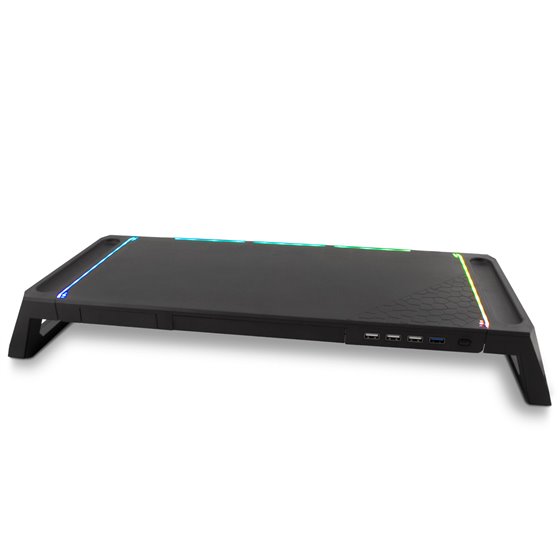 DEEPGAMING SOPORTE PARA MONITOR CON HUB 4USB + ILUMINACION RGB
