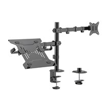 Soporte de Mesa Giratorio e Inclinable para Portatil y Monitor/TV 9Kg de 17-32, Negro