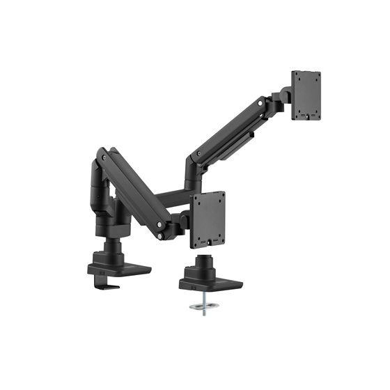 Soporte de sobremesa para monitores dobles de 17«-35», negro