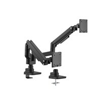 Soporte de sobremesa para monitores dobles de 17«-35», negro