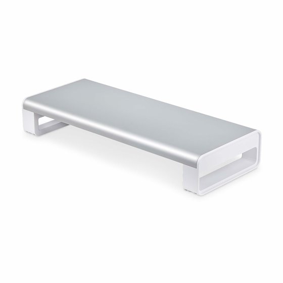 Soporte Elevador Ergonómico para Portátil o Monitor de Sobremesa - 15kg de Capacidad - 9cm de Altura Fija - Plataforma de Acero