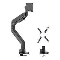 Soporte de mesa pro contrapeso giratorio e inclinable para monitor/TV 27kg (3 pivotes, 1 brazo) de 24-57, Negro