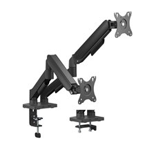 Soporte de Mesa Eco Contrapeso Giratorio e Inclinable para Monitor/TV 9KG (3 Pivotes, 2 Brazos) de 17"-32", Negro