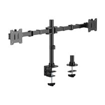 Soporte de Mesa Eco Giratorio e Inclinable para Monitor/TV 20kg (3 Pivotes, 2 Brazos) de 17"-35", Negro