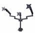 Soporte de Escritorio para 3 Monitores VESA 75x75/100x100 de 27 Pulgadas - Grommet o Abrazadera en C - Ajuste sin Herramientas -