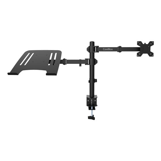 Soporte de dos brazos para monitor y portátil MP01