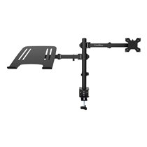 Soporte de dos brazos para monitor y portátil MP01