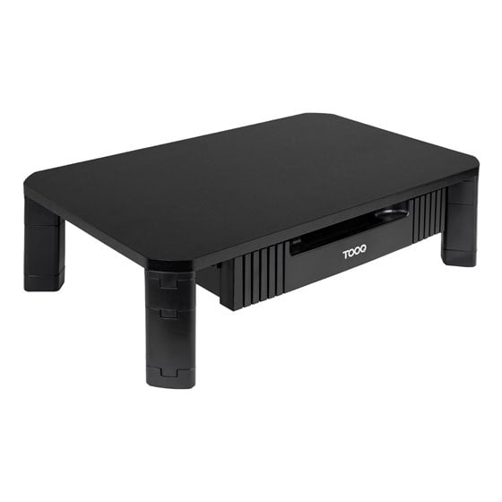 Soporte Elevador Multiusos con Cajón para Monitor/Portátil, Negro