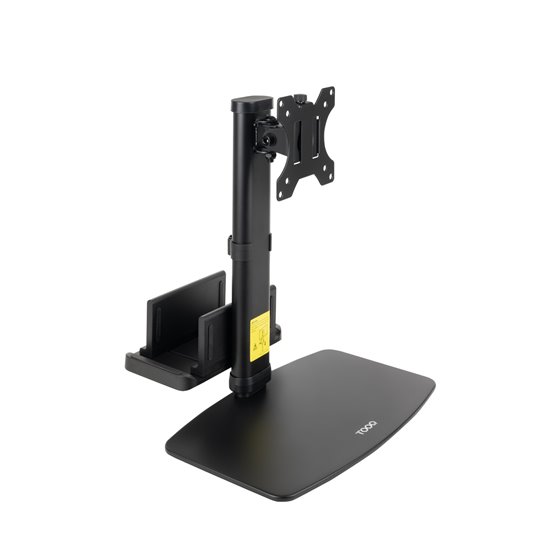 Soporte de mesa para pantallas 17”-27” con soporte integrado para CPU Ligera
