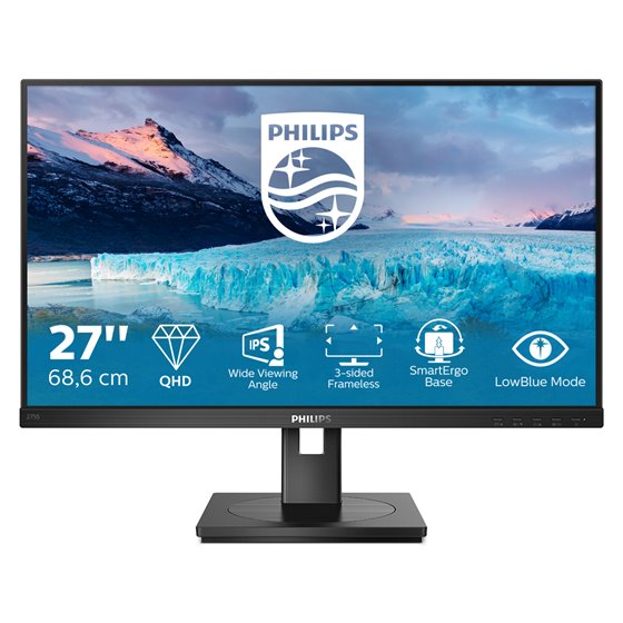 S Line 275S1AE/00 pantalla para PC 68,6 cm (27") 2560 x 1440 Pixeles 2K Ultra HD LCD Negro
