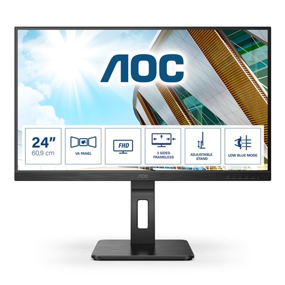 P2 24P2QM pantalla para PC 60,5 cm (23.8") 1920 x 1080 Pixeles Full HD LED Negro