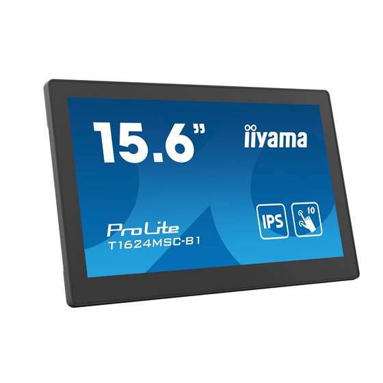 T1624MSC-B1 pantalla para PC 39,6 cm (15.6") 1920 x 1080 Pixeles Full HD LED Pantalla táctil Negro