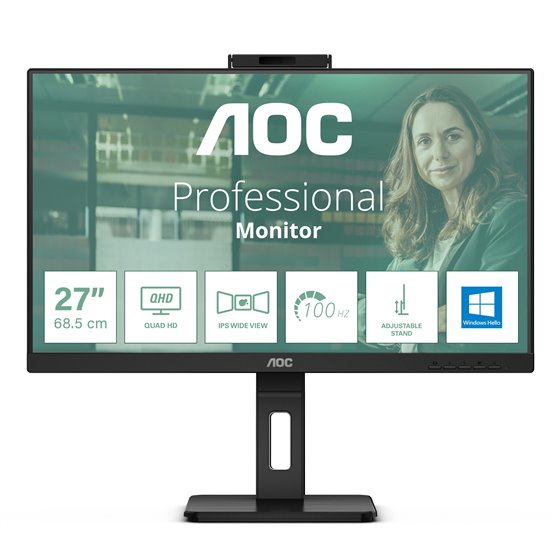 Q27P3CW pantalla para PC 68,6 cm (27") 2560 x 1440 Pixeles Quad HD LED Negro