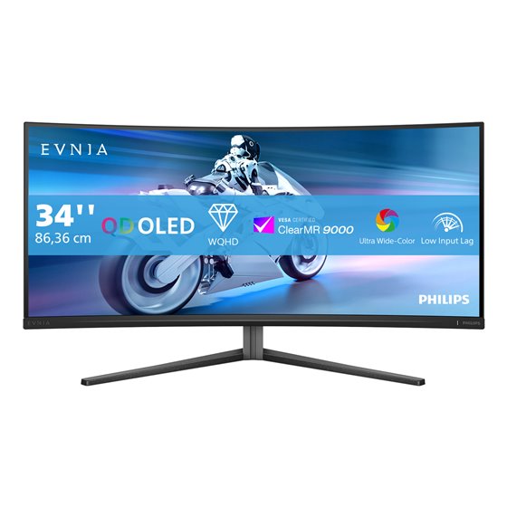 Evnia 34M2C6500/00 pantalla para PC 86,4 cm (34") 3440 x 1440 Pixeles Wide Quad HD QD-OLED Gris