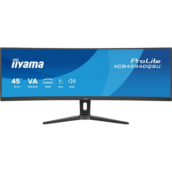 ProLite XCB4594DQSU-B1 pantalla para PC 113 cm (44.5") 5120 x 1440 Pixeles Dual QHD LED Negro