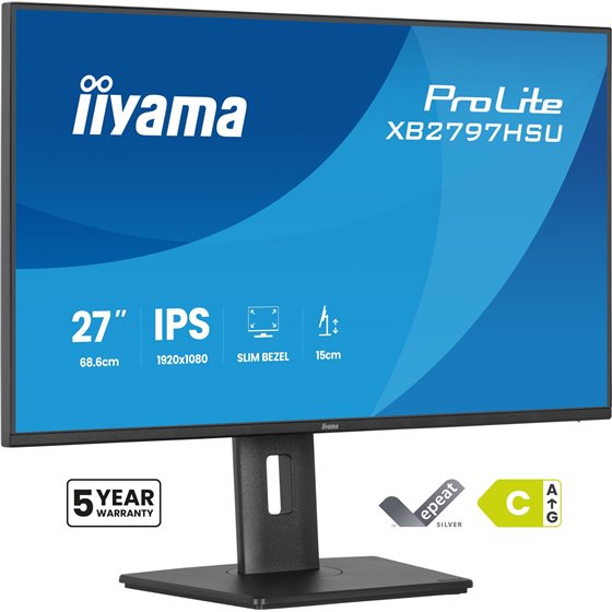 ProLite XB2797HSU-B1 pantalla para PC 68,6 cm (27") 1920 x 1080 Pixeles Full HD LED Negro