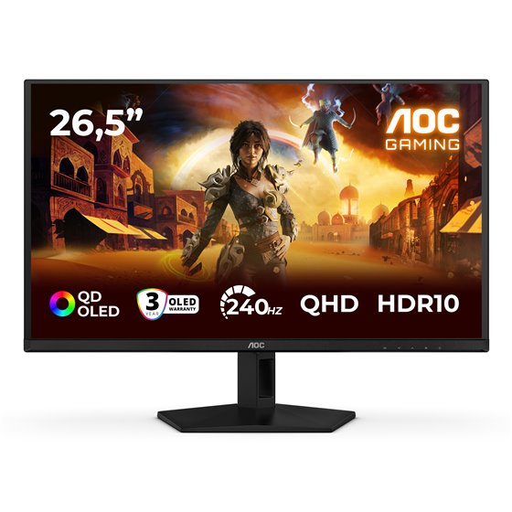G4 Q27G41ZDF pantalla para PC 67,3 cm (26.5") 2560 x 1440 Pixeles Quad HD QD-OLED Negro, Rojo