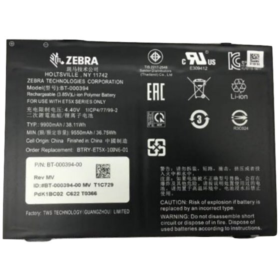 BTRY-ET5X-10IN5-01 accesorio o pieza de recambio para tableta Batería