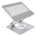 Soporte de Sobremesa con rotación 360° y ajustable para dispositivos de hasta 13”, Color Plata