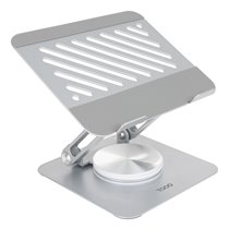 Soporte de Sobremesa con rotación 360° y ajustable para dispositivos de hasta 13”, Color Plata