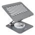 Soporte Elevador con rotación 360° y ajustable, para dispositivos de hasta 13”, Color Gris Oscuro
