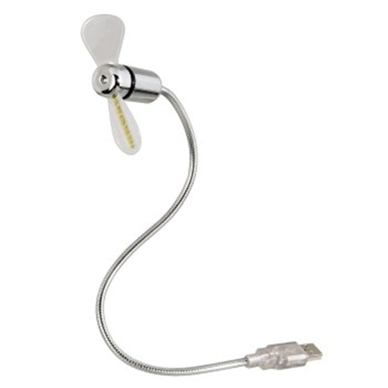 Ventilador USB, silencioso, con interruptor de encendido y apagado, color blanco