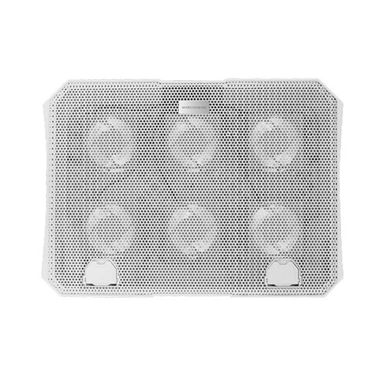 MNBC23, Base Refrigeradora y Stand 16”, 6 Ventiladores Controlables con LED Azul, Stand 6 Posiciones, Soporte Smartphone, 2 USB 