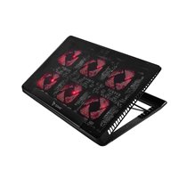 Laptop cooling pad 6 backlit fans 2000 RPM COS-01 almohadilla fría 43,9 cm (17.3") Negro, Rojo