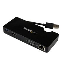 Replicador de Puertos USB 3.0 de Viajes con HDMI o VGA - Docking Station para Portátil