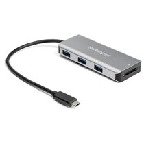Hub Ladrón USB-C de 3 Puertos 10Gbps y Lector de Tarjetas de Memoria Flash SD - con 3 Puertos USB-A y 1 Ranura SD - Adaptador Hu
