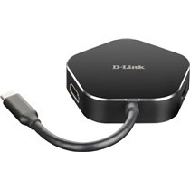 DUB-M420 base para portátil y replicador de puertos Alámbrico Thunderbolt 3 Aluminio, Negro