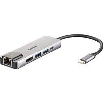 DUB-M520 base para portátil y replicador de puertos Alámbrico Thunderbolt 3 Aluminio