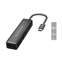 DONN08B base para portátil y replicador de puertos USB 3.2 Gen 1 (3.1 Gen 1) Type-C Negro