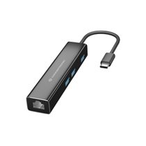 DONN07B base para portátil y replicador de puertos USB 3.2 Gen 1 (3.1 Gen 1) Type-C Negro