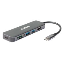 DUB-2327 base para portátil y replicador de puertos Alámbrico USB Tipo C Gris