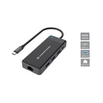 DONN14G base para portátil y replicador de puertos Alámbrico USB 3.2 Gen 1 (3.1 Gen 1) Type-C Gris