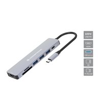 DONN19G base para portátil y replicador de puertos Alámbrico USB 3.2 Gen 1 (3.1 Gen 1) Type-C Gris