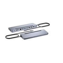 USB-C Metal Ergonomic 3x 4K Display Docking Station + Power Delivery 100 W
