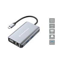 DONN21G base para portátil y replicador de puertos Alámbrico USB 3.2 Gen 1 (3.1 Gen 1) Type-C Gris